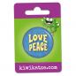 Preview: Ansteckbutton Love and Peace an Eurolochkarte